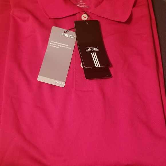 red adidas golf shirt